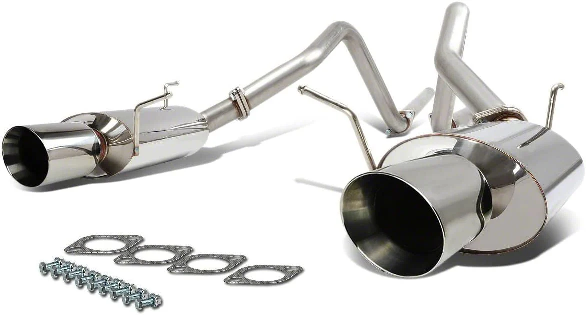 Cat-Back Exhaust System with Polished Tips (11-14 Mustang V6)