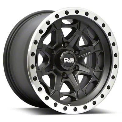 DV8 Offroad 886 Simulated Beadlock Matte Black 6-Lug Wheel; 17x9; -12mm Offset (15-20 Yukon)