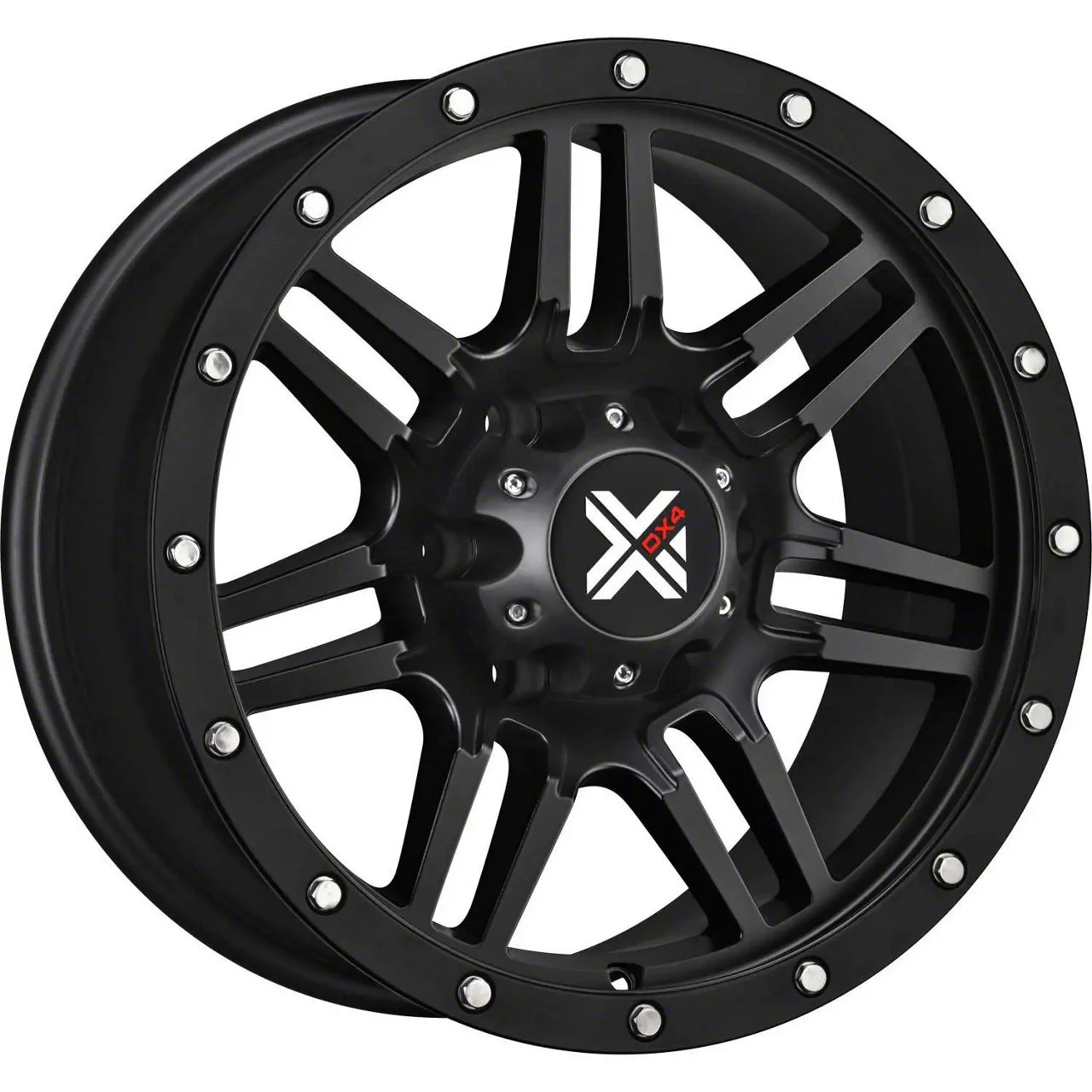 DX4 Wheels 7S Flat Black 6-Lug Wheel; 18x9; 25mm Offset (04-08 F-150)