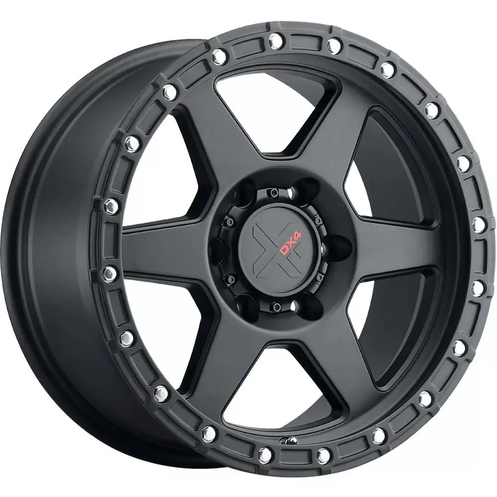 DX4 Wheels RECON Flat Black 6-Lug Wheel; 17x8.5; 10mm Offset (04-08 F-150)