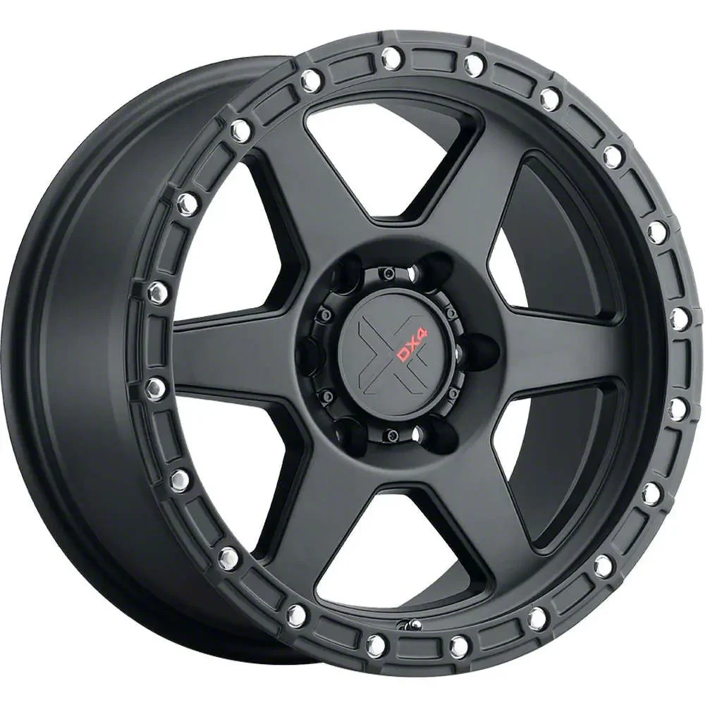DX4 Wheels RECON Flat Black 6-Lug Wheel; 18x9; 18mm Offset (04-08 F-150)