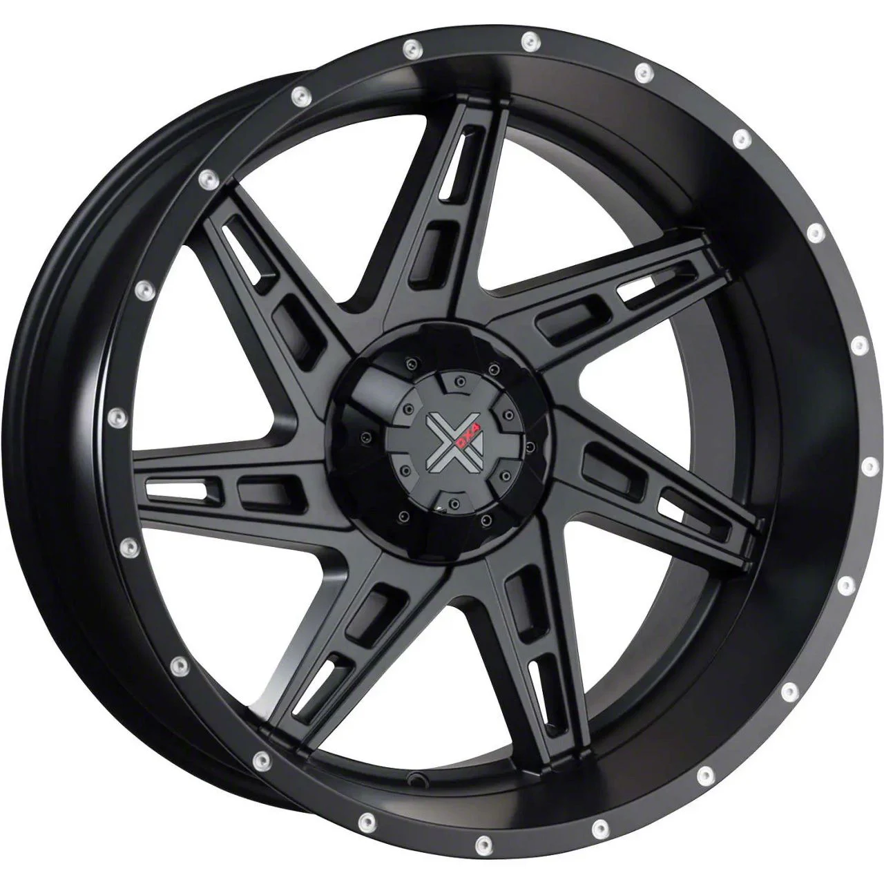 DX4 Wheels SKULL Flat Black 6-Lug Wheel; 22x11.5; -40mm Offset (04-08 F-150)