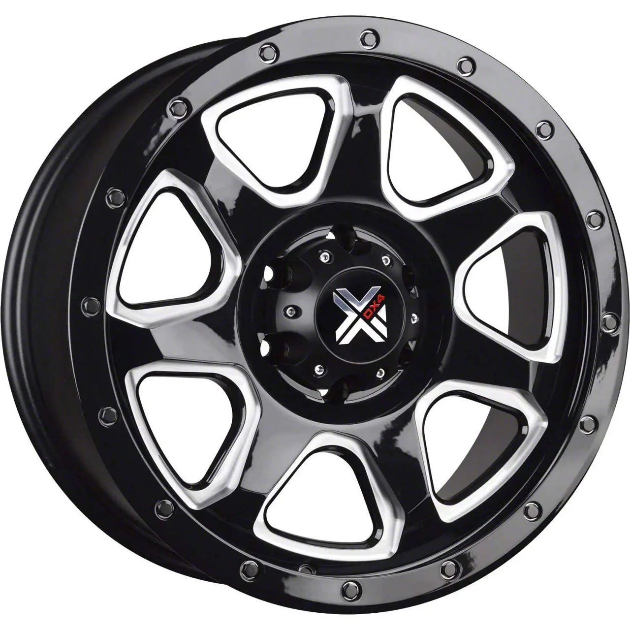 DX4 Wheels STORM Gloss Black Milled 6-Lug Wheel; 20x9; 10mm Offset (04-08 F-150)