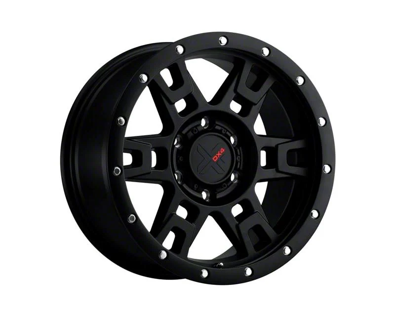 DX4 Wheels TERRAIN Flat Black 6-Lug Wheel; 17x8.5; 10mm Offset (04-08 F-150)