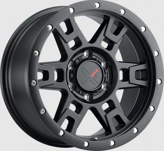 DX4 Wheels TERRAIN Flat Black 6-Lug Wheel; 18x9; 12mm Offset (04-08 F-150)