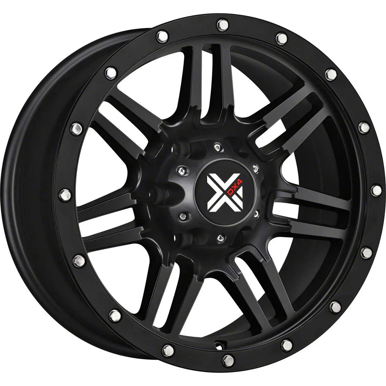 DX4 Wheels 7S Flat Black 6-Lug Wheel; 17x8.5; -6mm Offset (07-14 Yukon)
