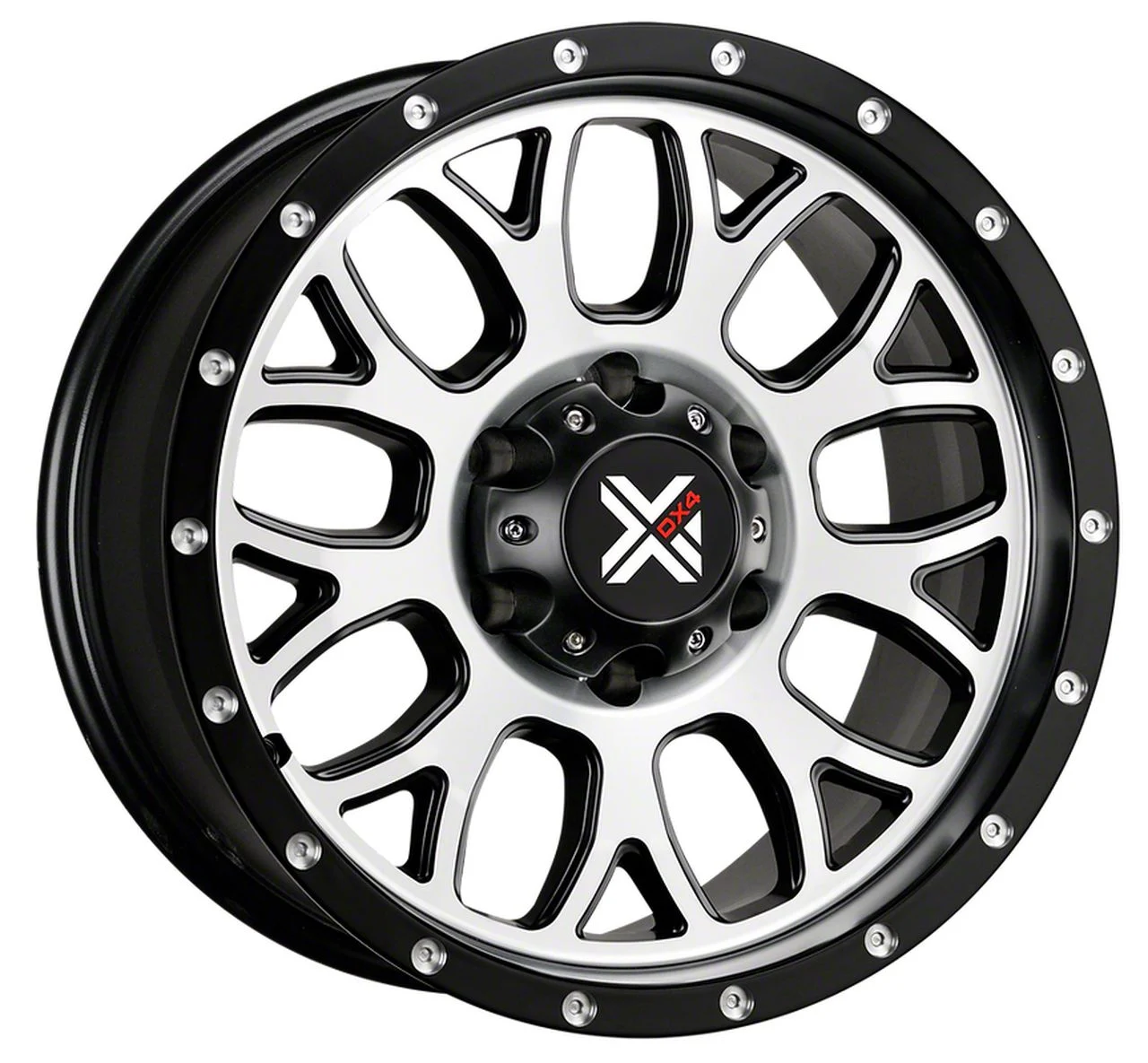 DX4 Wheels GEAR Flat Black Machined 6-Lug Wheel; 17x8.5; -6mm Offset (07-14 Yukon)
