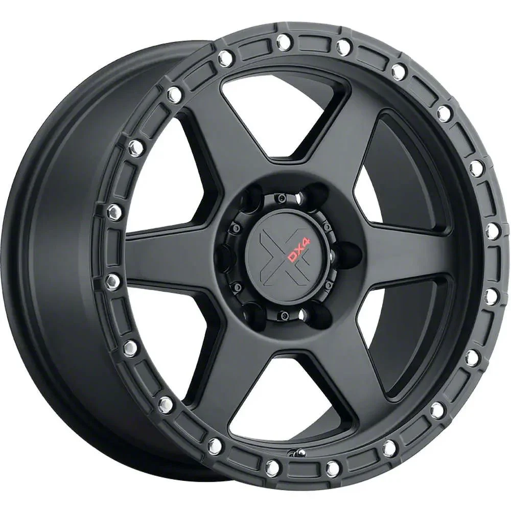 DX4 Wheels RECON Flat Black 6-Lug Wheel; 17x8.5; 10mm Offset (07-14 Yukon)