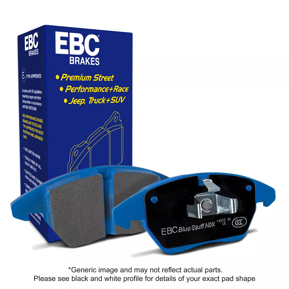 EBC Brakes Bluestuff NDX Fastest Street and Race High-Friction Metallic Brake Pads; Front Pair (12-23 Challenger w/ Dual Piston Front Calipers)