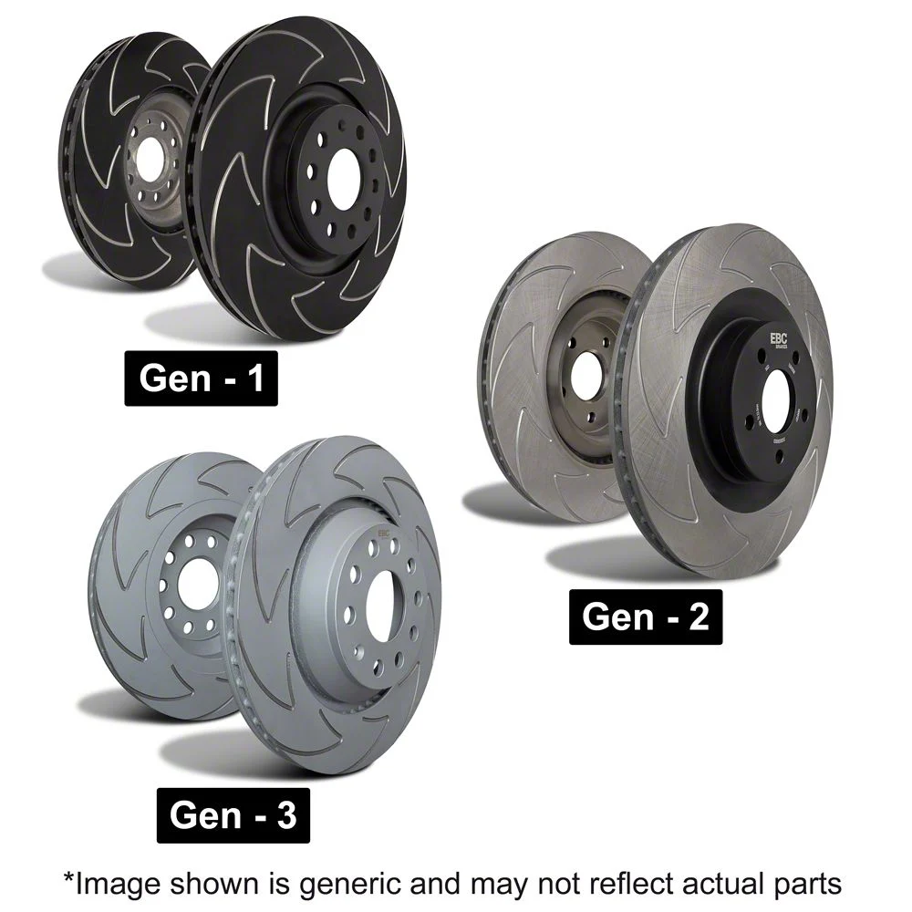 EBC Brakes BSD Slotted Rotors; Front Pair (05-09 Corvette C6 w/ Z51 Brake Package; 10-11 Corvette C6 Base w/ MagneRide; 12-13 Corvette C6 Base w/ Heavy Duty Brake Package)