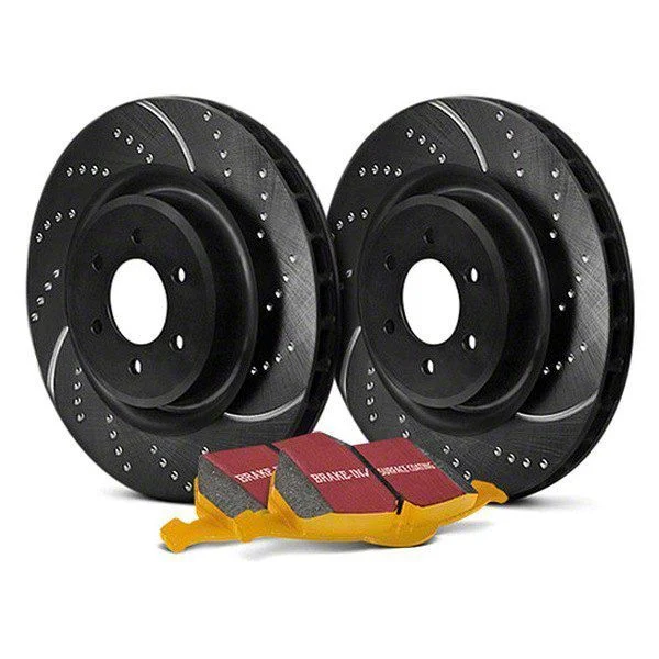 EBC Brakes Stage 5 Yellowstuff Brake Rotor and Pad Kit; Front (06-08 Corvette C6 Z06 w/o Z07 Brake Package)
