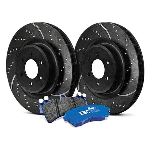 EBC Brakes Stage 6 Bluestuff Brake Rotor and Pad Kit; Front (05-08 Corvette C6 Base w/ Standard Brake Package)
