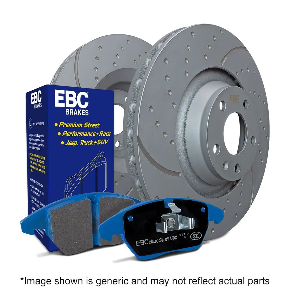EBC Brakes Stage 6 Bluestuff Brake Rotor and Pad Kit; Front (05-09 Corvette C6 w/ Z51 Brake Package; 10-11 Corvette C6 Base w/ MagneRide; 12-13 Corvette C6 Base w/ Heavy Duty Brake Package)