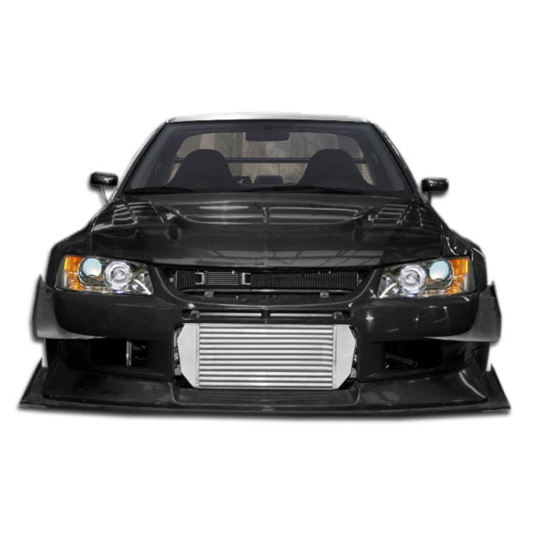 2003-2006 Mitsubishi Lancer Evolution 8 9 VT-X Wide Body Front Bumper - 1 Piece - 107211