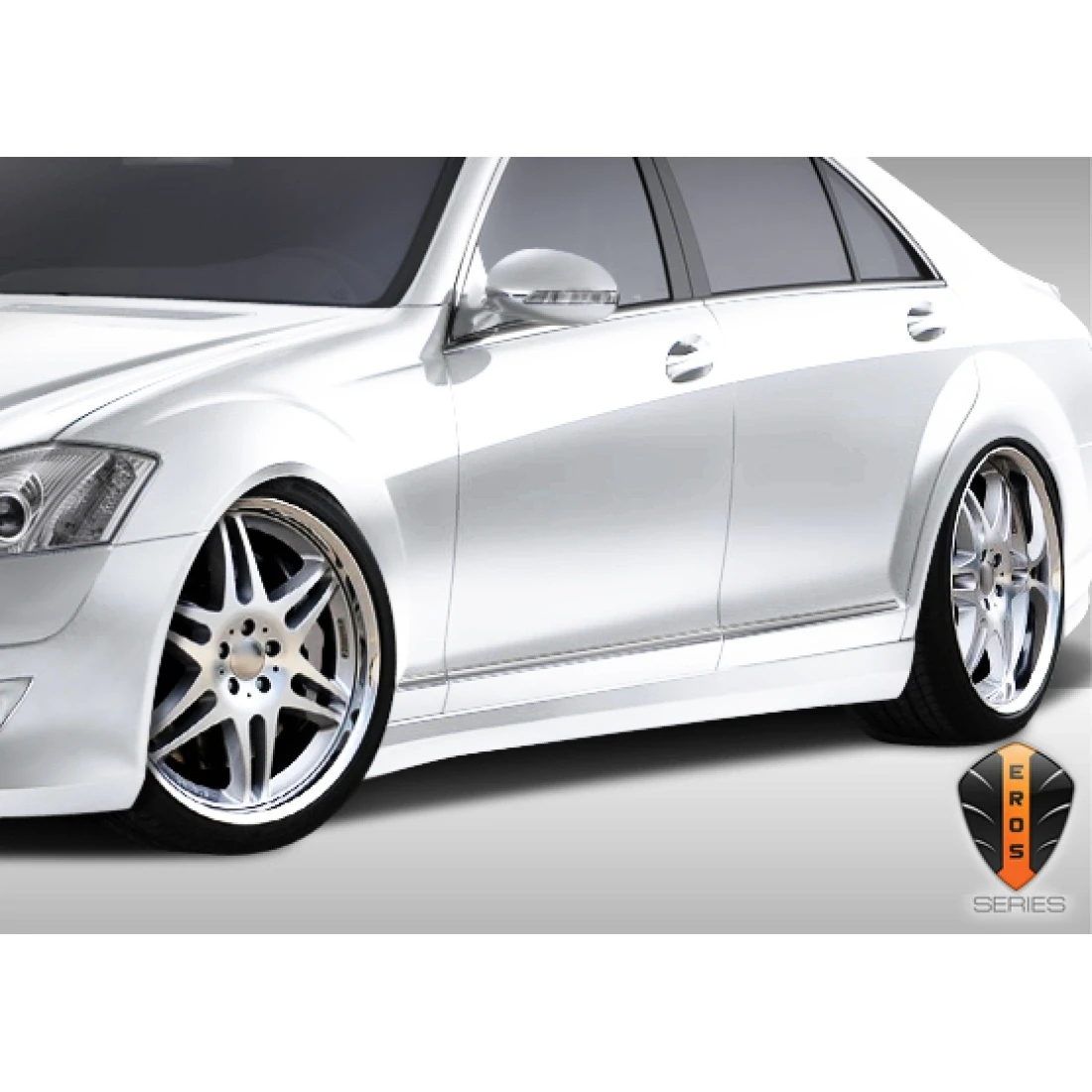 2007-2013 Mercedes S Class W221 Eros Version 1 Side Skirts Rocker Panels - 2 Piece - 107790