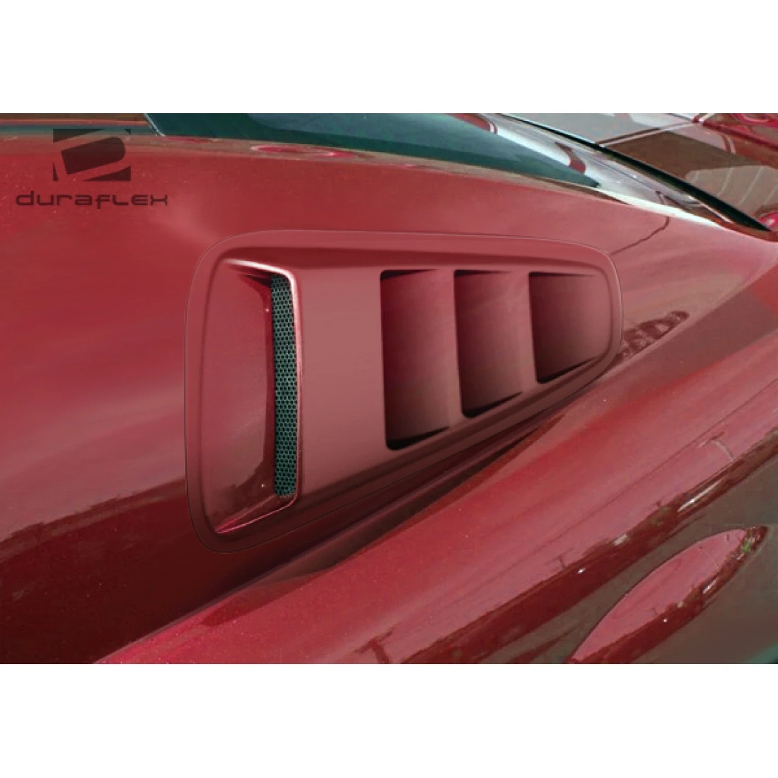 2010-2014 Ford Mustang Circuit Window Scoop Louvers - 2 Piece - 105867