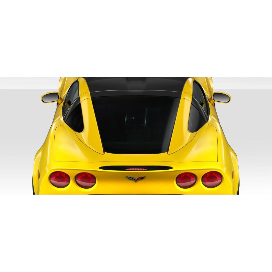 2005-2013 Chevrolet Corvette C6 Stingray Look Roof Window Rail Halo Kit - 3 Piece - 109405