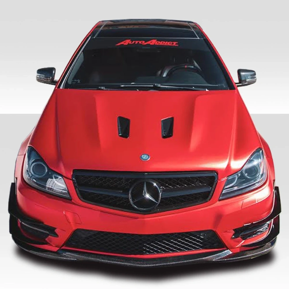 2012-2014 Mercedes C Class W204 Black Series Look Hood - 1 Piece - 112200