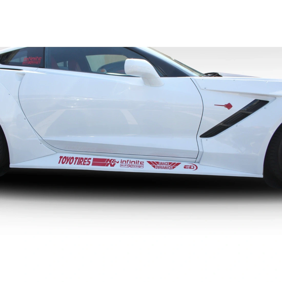 2014-2019 Chevrolet Corvette C7 Gran Veloce Wide Body Side Skirts- 2 Piece - 112430