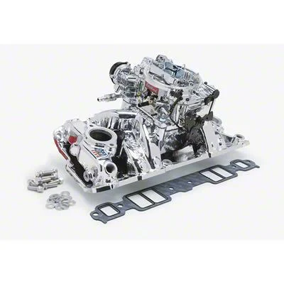Edelbrock Performer Series Single-Quad Intake Manifold and Carburetor Kit for Big-Block Chevy Oval Port (14-15 Camaro Z/28)