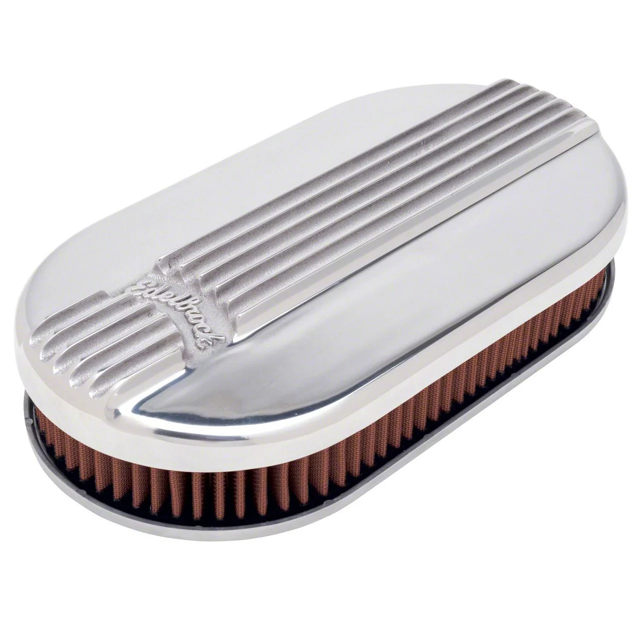 Edelbrock Classic Series Oval Air Cleaner; Polished