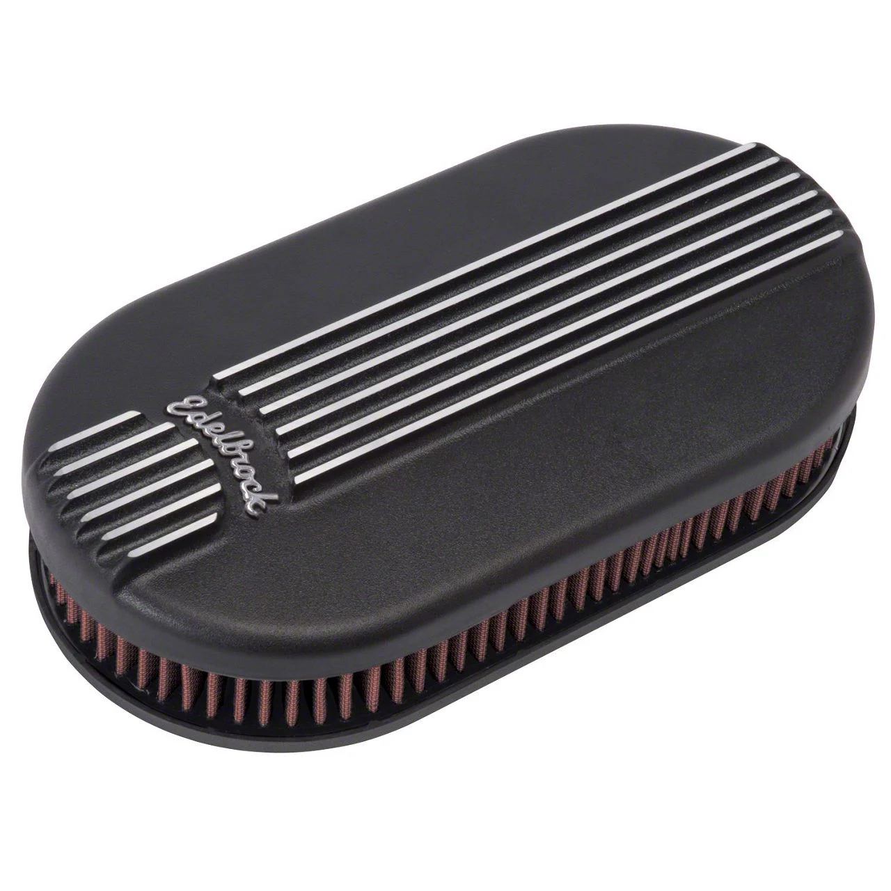 Edelbrock Classic Series Small Oval Air Cleaner; Black