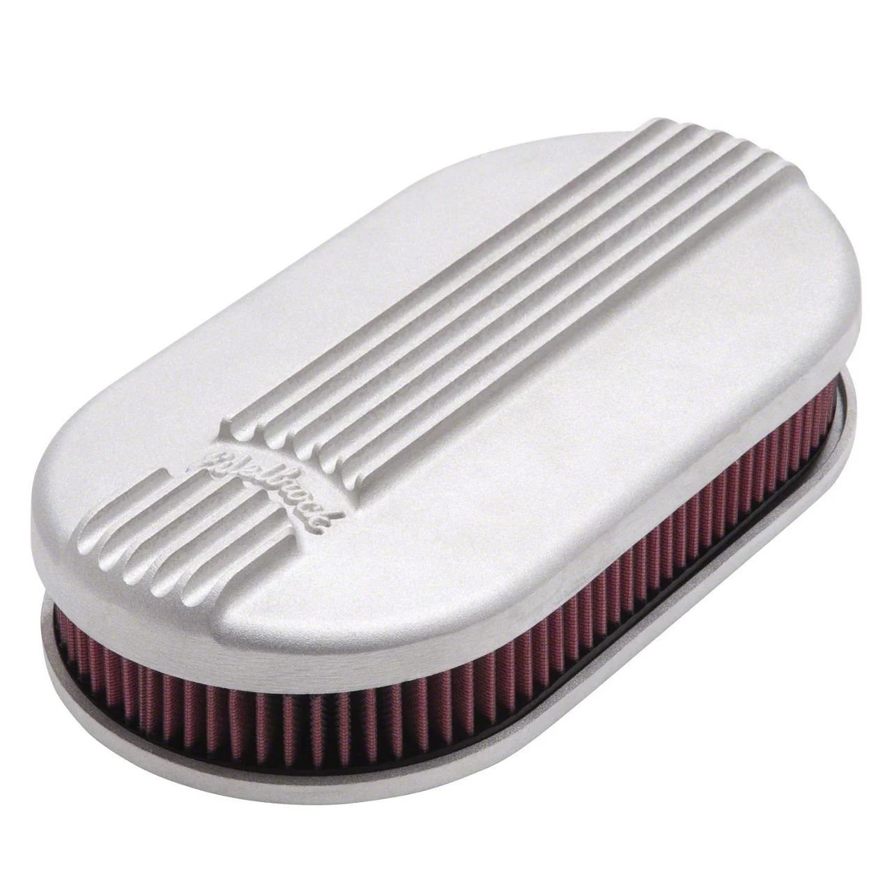 Edelbrock Classic Series Small Oval Air Cleaner; Satin