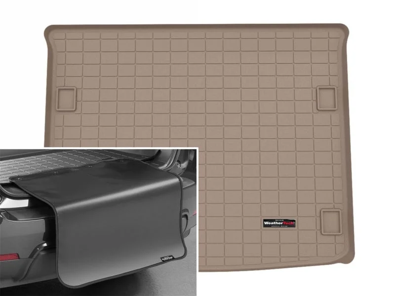 WeatherTech 03-13 Porsche Cayenne Cargo Liners w/ Bumper Protector - Tan