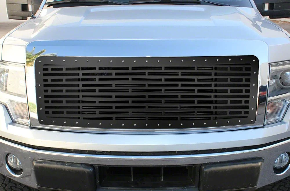 1-Piece Steel Upper Grille Insert; Bricks (09-12 F-150 King Ranch, Lariat)