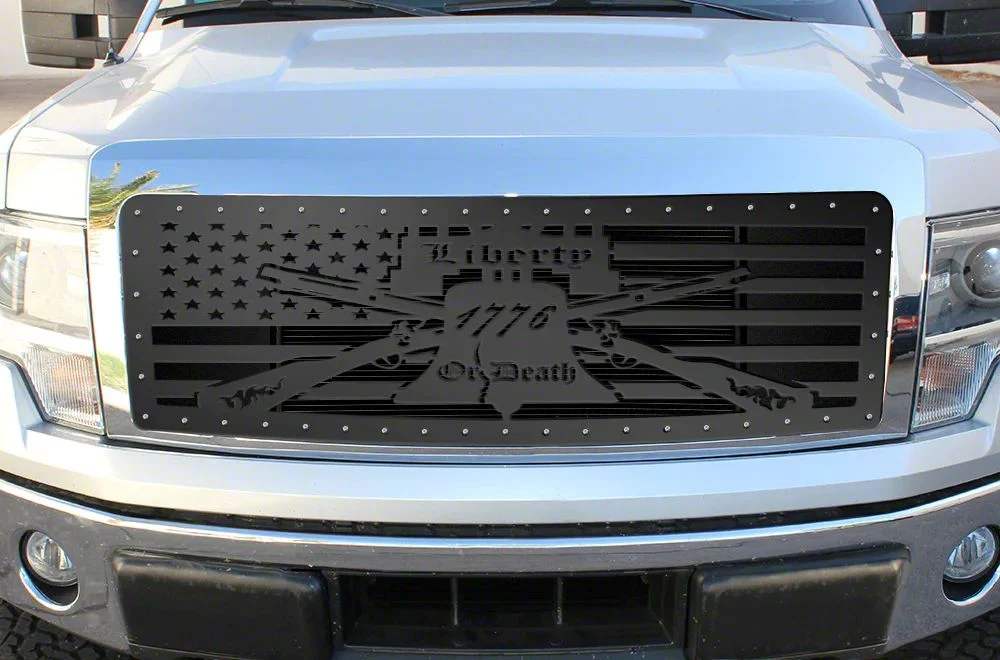 1-Piece Steel Upper Grille Insert; Liberty Or Death (09-12 F-150 King Ranch, Lariat)