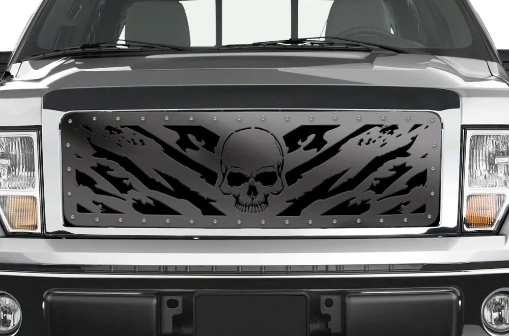 1-Piece Steel Upper Grille Insert; Nightmare (09-14 F-150, Excluding Raptor & 09-12 King Ranch, Lariat)