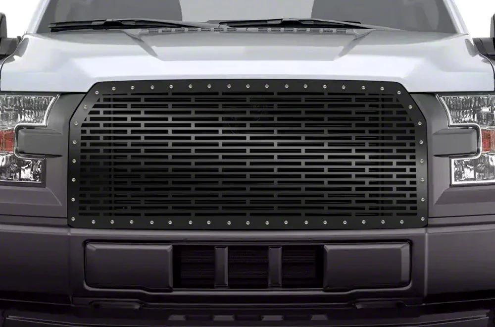 1-Piece Steel Upper Replacement Grille; Bricks (15-17 F-150, Excluding Raptor)