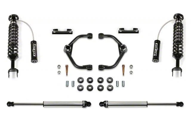 Fabtech 3-Inch Uniball Upper Control Arm Suspension Lift Kit with Front Dirt Logic 2.5 Reservoir Coil-Overs and Rear Dirt Logic 2.25 Shocks (19-24 RAM 1500 w/o Air Ride, Excluding EcoDiesel & TRX)