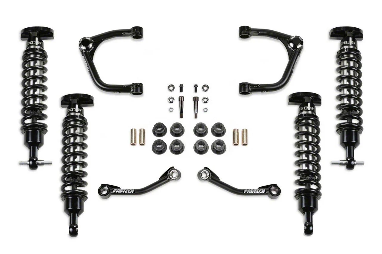 Fabtech 3-Inch Uniball Upper Control Arm Lift Kit with Dirt Logic 2.5 Coil-Overs (21-26 4WD Yukon, Excluding Denali)