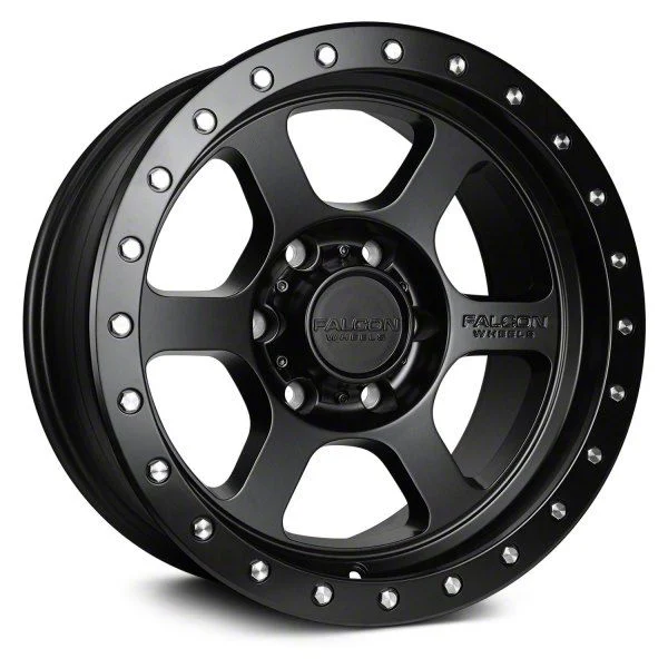 Falcon Wheels T1 Series Full Matte Black 6-Lug Wheel; 18x9; 0mm Offset (07-14 Yukon)