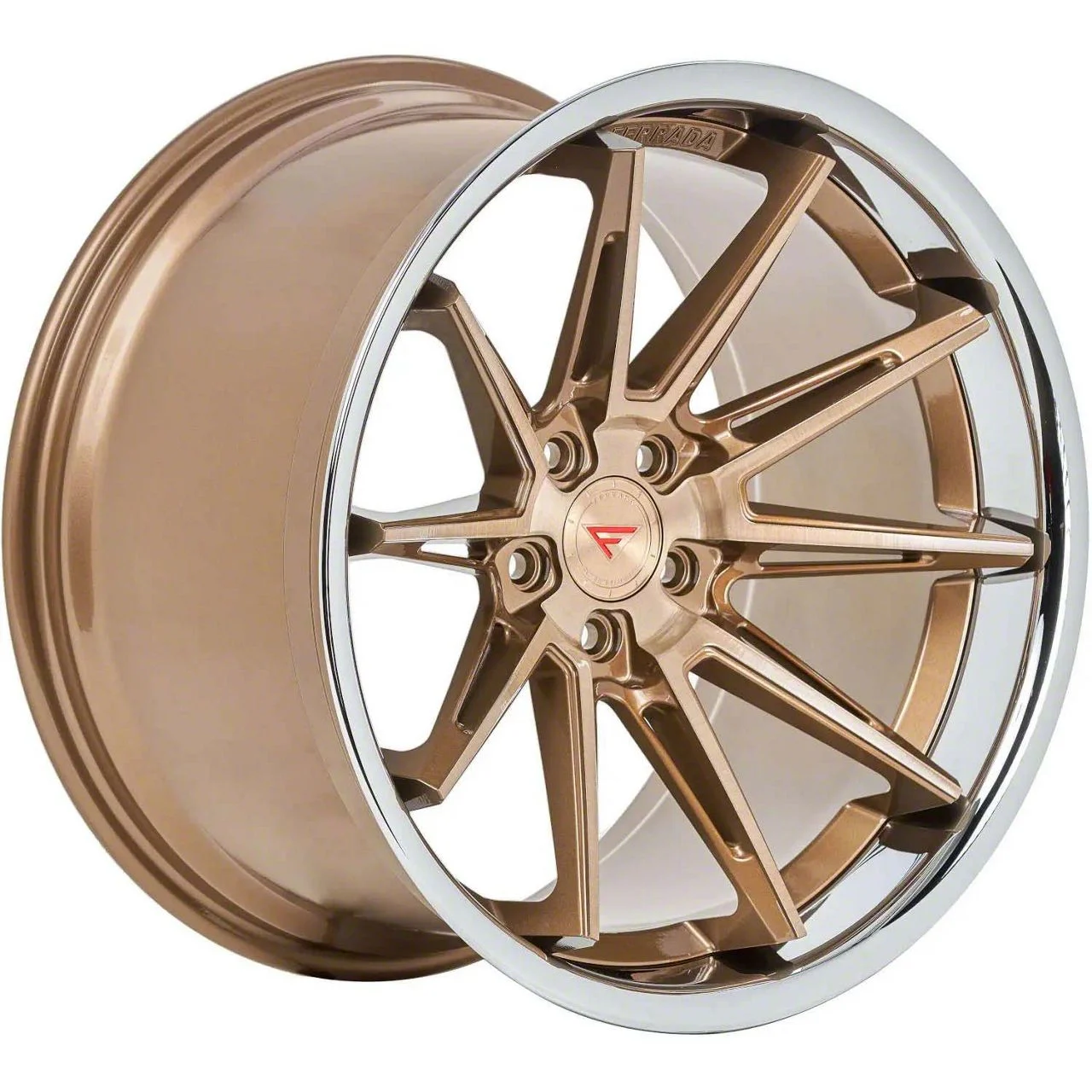 Ferrada Wheels CM2 Brushed Cobre with Chrome Lip Wheel; 20x8.5; 35mm Offset (10-14 Mustang)