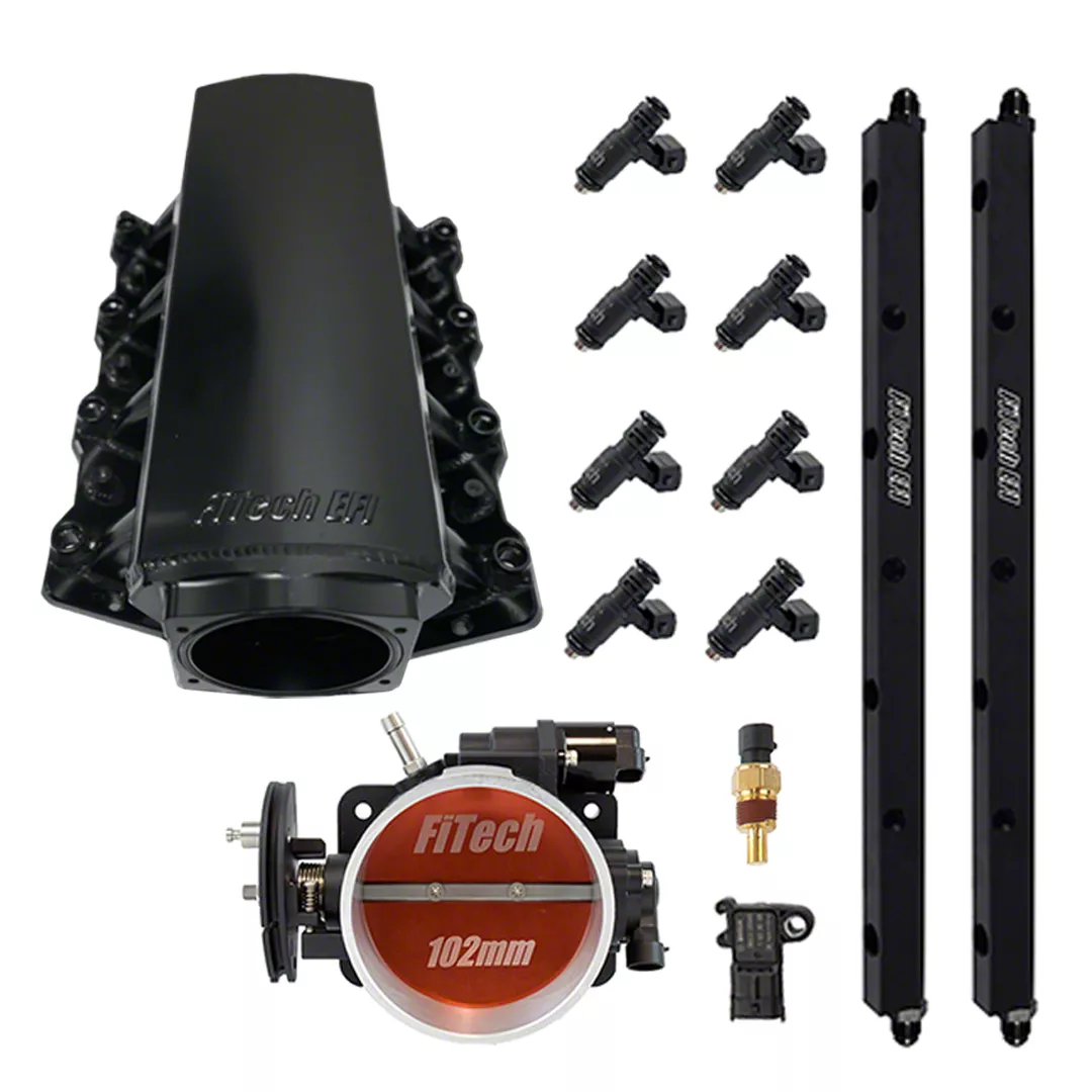 FiTech Fuel Injection Loaded LS1 Aluminum Intake Manifold Kit; 750HP (Universal; Some Adaptation May Be Required)