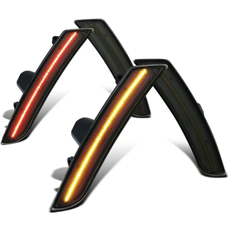 Flashtech LED Side Marker Light Set; Smoked (16-23 Camaro)