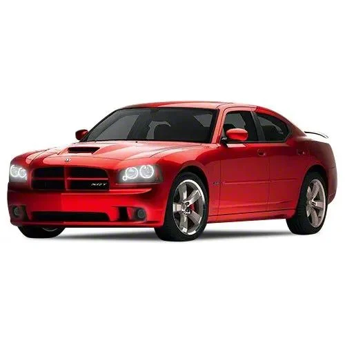 Flashtech 6-Ring LED Halo Headlight Kit; White (06-10 Charger)