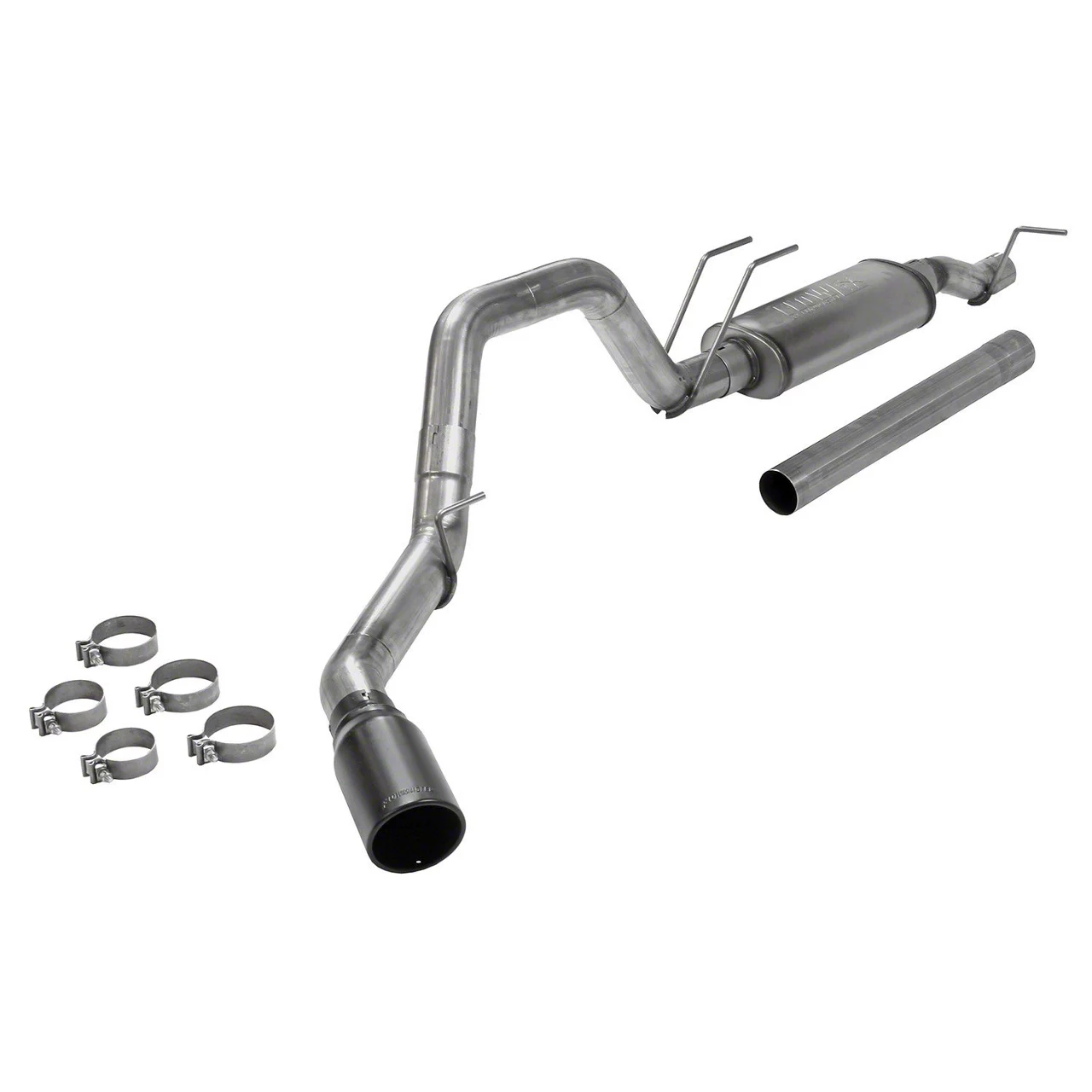 Flowmaster FlowFX Single Exhaust System with Black Tip; Side Exit (17-22 6.2L F-250 Super Duty)