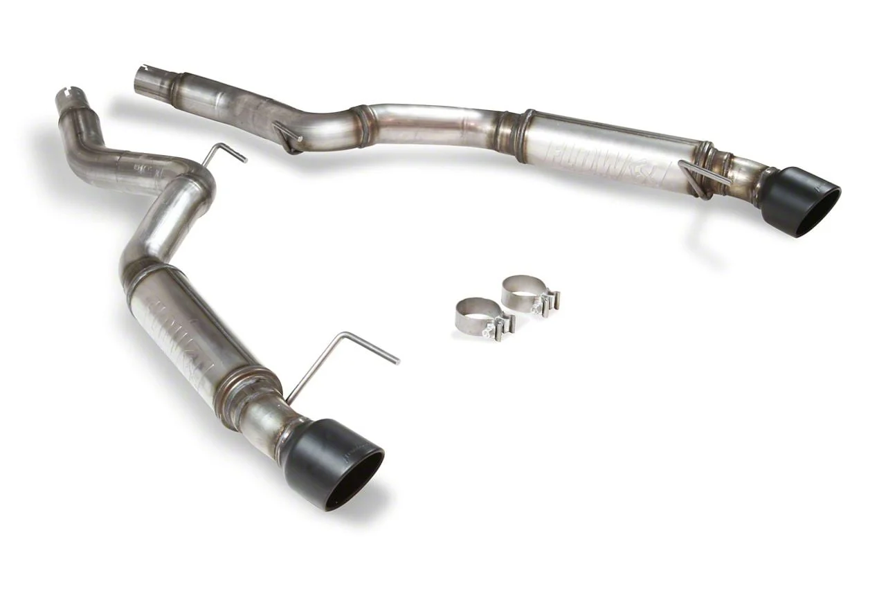 Flowmaster FlowFX Axle-Back Exhaust System with Black Tips (15-17 Mustang V6)