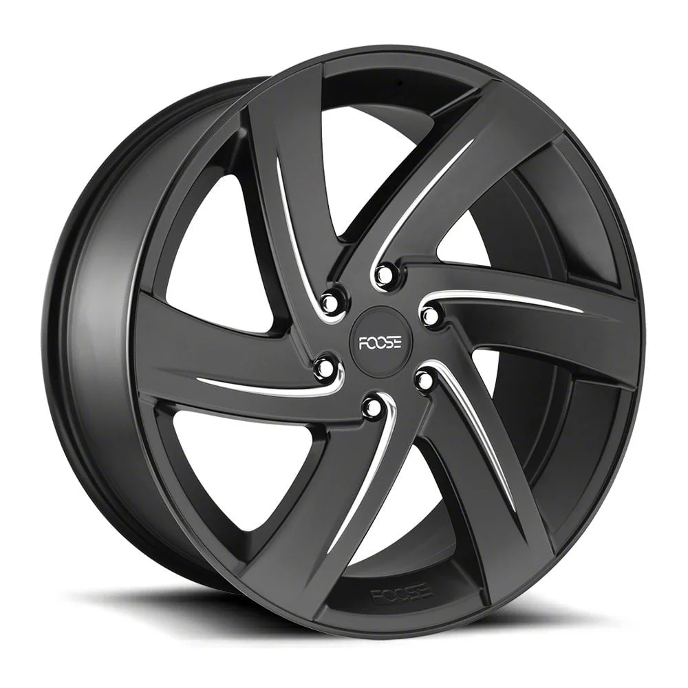 Foose Bodine Matte Black Milled 6-Lug Wheel; 22x9.5; 25mm Offset (07-14 Yukon)