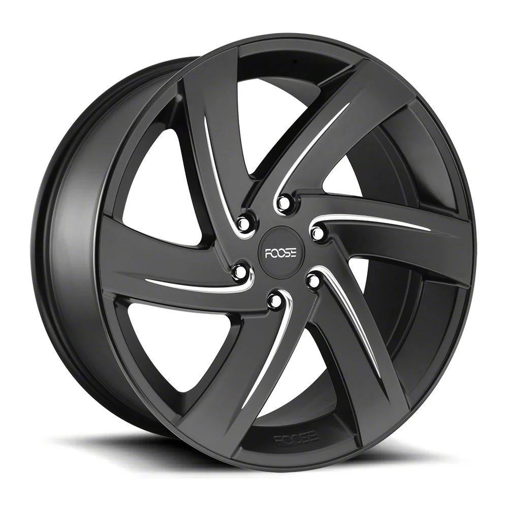 Foose Bodine Matte Black Milled 6-Lug Wheel; 22x9.5; 25mm Offset (15-20 Yukon)