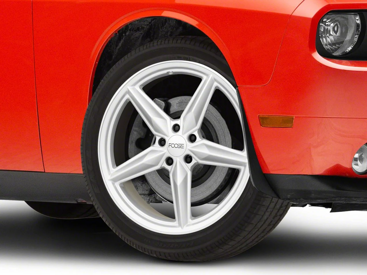 Foose CF8 Gloss Silver Wheel; Rear Only; 20x11; 20mm Offset (08-23 RWD Challenger, Excluding Widebody)