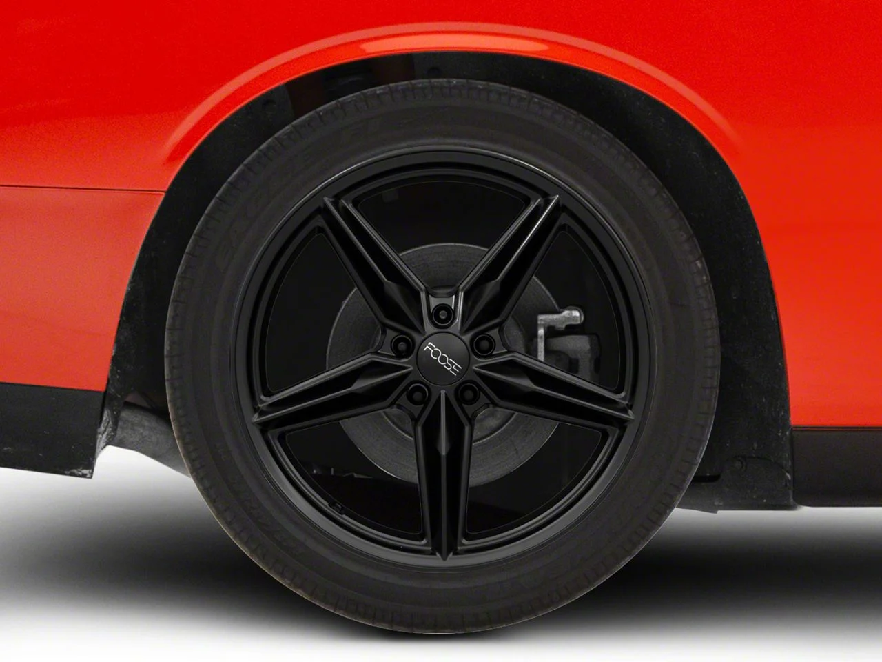 Foose CF8 Matte Black Wheel; Rear Only; 20x11; 20mm Offset (08-23 RWD Challenger, Excluding Widebody)