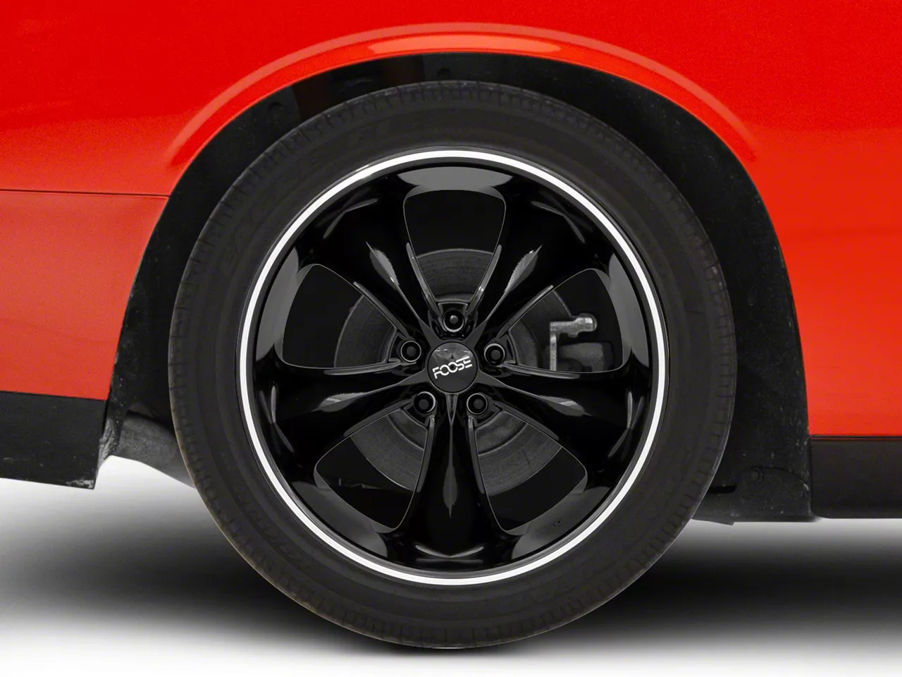 Foose Legend Black Wheel; Rear Only; 20x10; 20mm Offset (08-23 RWD Challenger)