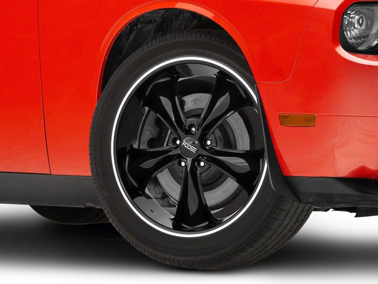 Foose Legend Black Wheel; 20x8.5; 7mm Offset (08-23 RWD Challenger)