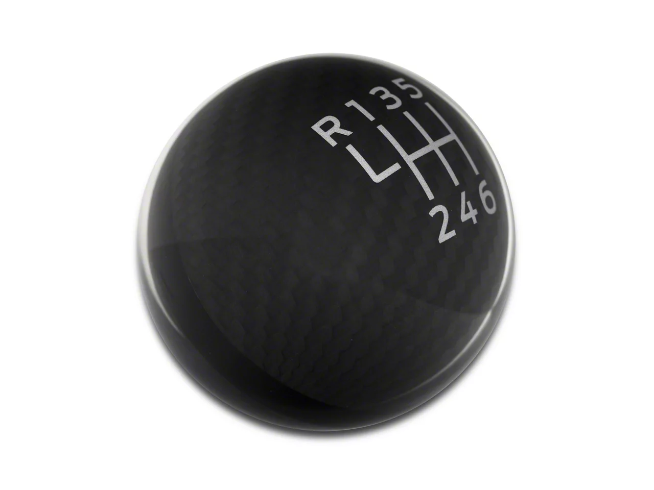 Ford Performance 6-Speed Shift Knob; Carbon Fiber (15-26 Mustang, Excluding GT350 & GT500)