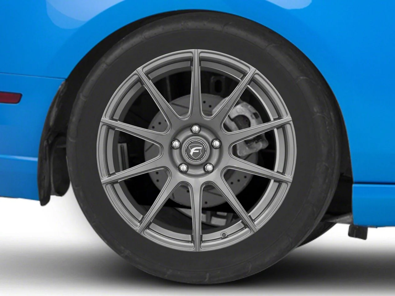 Forgestar CF10 Monoblock Gunmetal Wheel; Rear Only; 19x10; 42mm Offset (10-14 Mustang)