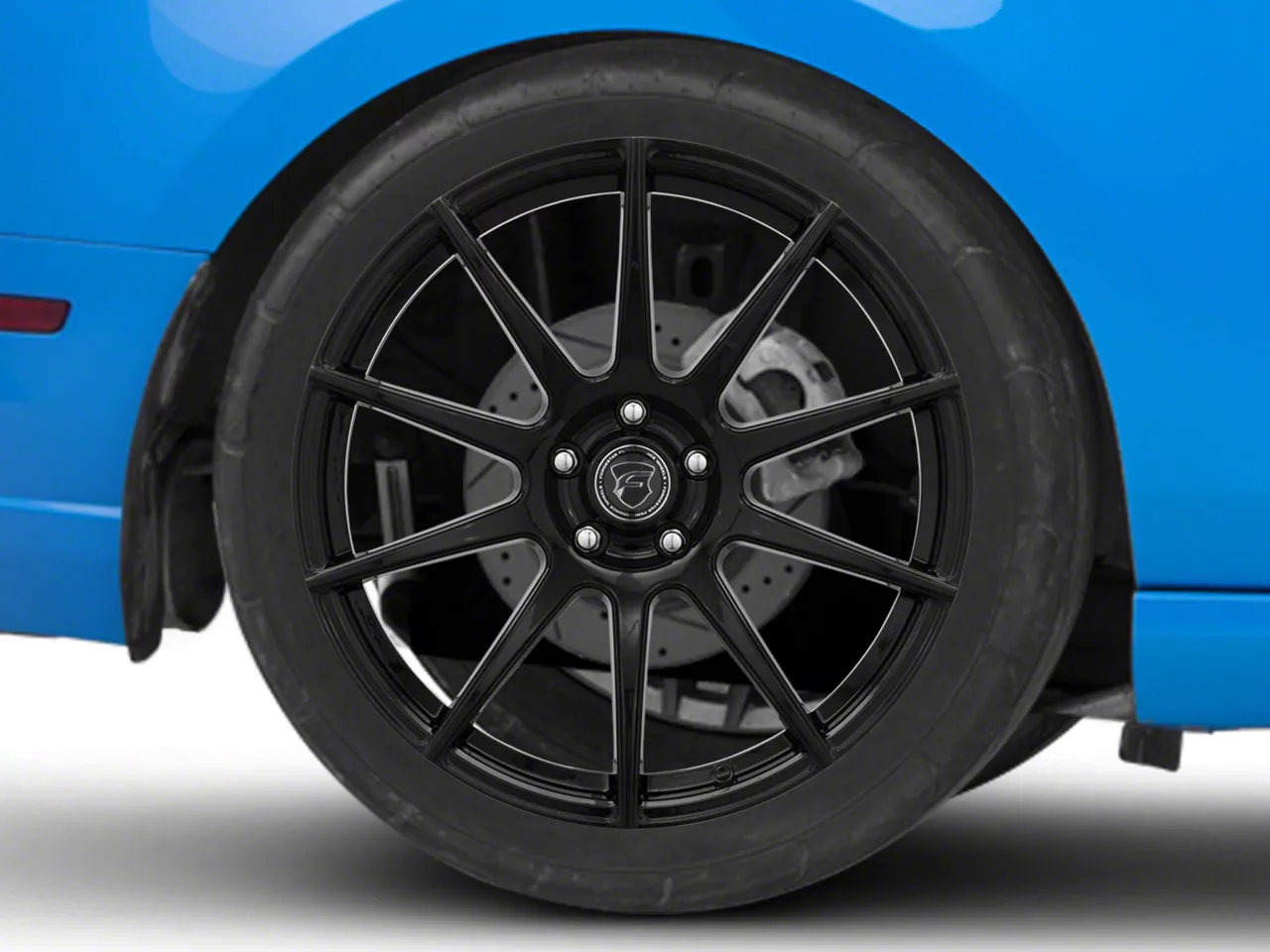 Forgestar CF10 Monoblock Piano Black Wheel; Rear Only; 20x11; 56mm Offset (10-14 Mustang)